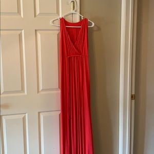 V neck maxi dress